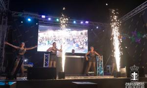 Discomóvil AGUSA con fuego